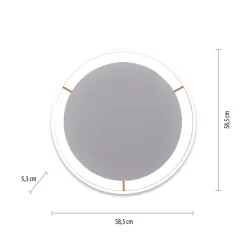 LED-loftlampe Ritus, Ø 58,5 cm, mat messing