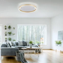 LED-loftlampe Ritus, Ø 58,5 cm, mat messing