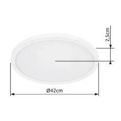 LED-loftlampe Sapana, hvid, Ø 42 cm, plast, IP44