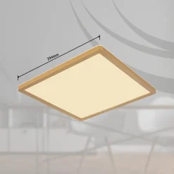 LED-loftlampe Sapana, længde 29,5 cm messing