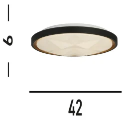 LED-loftlampe Satellite sort Ø 42cm stål fjernbetjening
