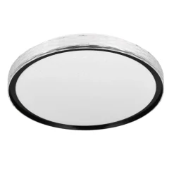 LED-loftlampe Varda, sort, Ø 39 cm, fjernbetjening