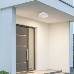 LED-loftlampe Vera, hvid, plast, Ø 22 cm, IP65