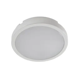 LED-loftlampe Vera, hvid, plast, Ø 22 cm, IP65