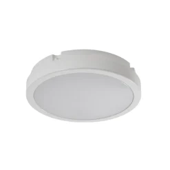 LED-loftlampe Vera, hvid, plast, Ø 22 cm, IP65