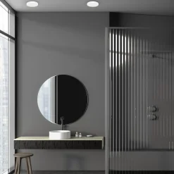 LED-loftlampe Vera, hvid, plast, Ø 22 cm, IP65