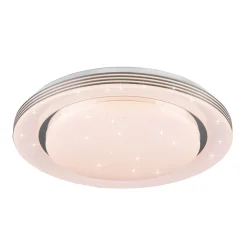 LED-loftslampe Atria, Ø 48 cm, hvid, plast, CCT