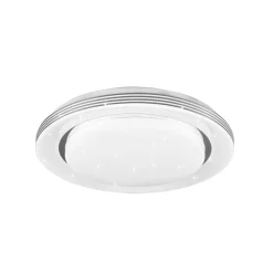 LED-loftslampe Atria, Ø 38 cm, hvid, plast, CCT