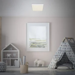 LED-loftslampe Flame Star, 21,2 x 21,2 cm hvid