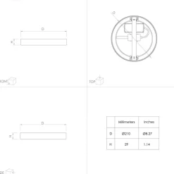 LED-loftslampe Fueva 5 IP44 3000K hvid Ø21cm