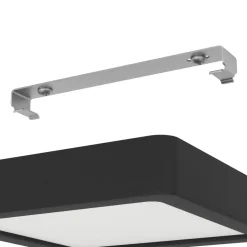 LED-loftslampe Fueva 5 IP44 3000K sort 16x16cm