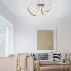 LED-loftslampe Maria, dæmpbar, messing