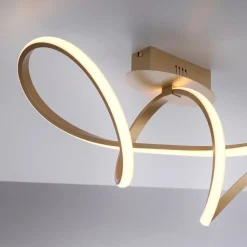 LED-loftslampe Maria, dæmpbar, messing