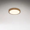 LED-loftslampe Runa Wood trælook 3.000 K Ø28cm