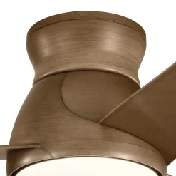 LED-loftventilator Eris, IP44, valnød