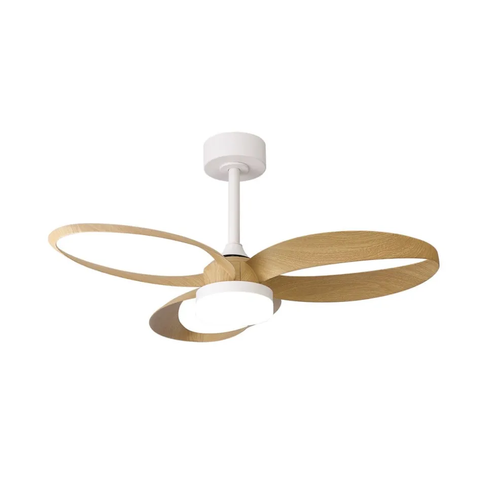 LED-loftventilator Infinity trædekor DC støjsvag Ø 93 cm CCT