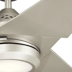 LED-loftventilator Jade, sølv, støjsvag, Ø 152 cm, 60 W