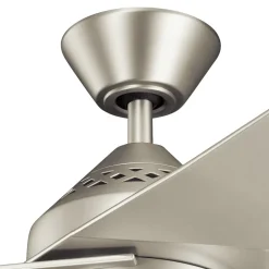 LED-loftventilator Jade, sølv, støjsvag, Ø 152 cm, 60 W