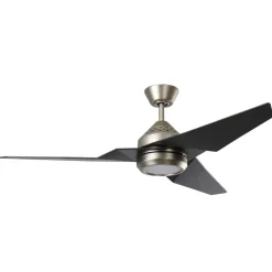 LED-loftventilator Jade, sort, støjsvag, Ø 152 cm, 60 W