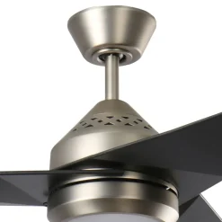 LED-loftventilator Jade, sort, støjsvag, Ø 152 cm, 60 W