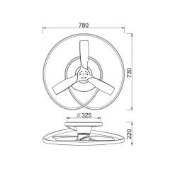 LED-loftventilator Ocean hvid/træ DC støjsvag Ø 78 cm CCT