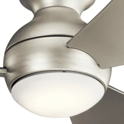 LED-loftventilator Sola, IP23 nikkel