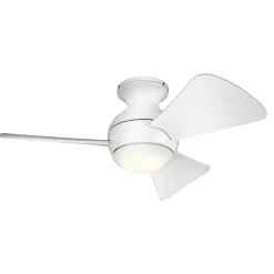 LED-loftventilator Sola, IP23 hvid mat