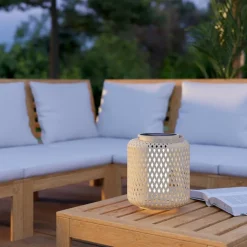 LED-lygte Marliano, lys træ, træ