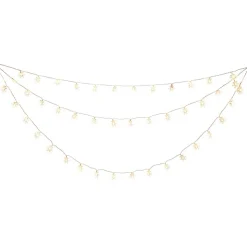 LED-lysforhæng, 44 fnug med varmhvidt lys