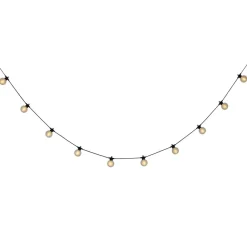 LED-lyskæde CADENA, 2.500 K, sort, 10 lyskilder, 10 m