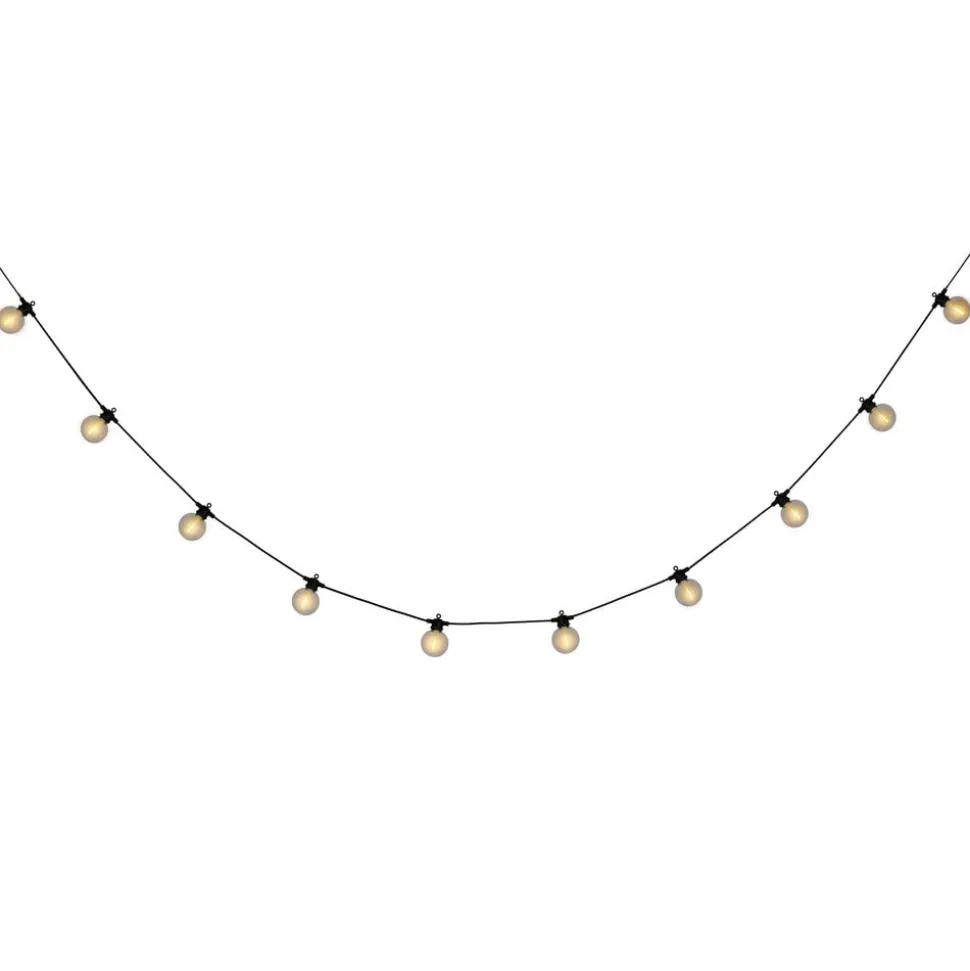 LED-lyskæde CADENA, 2.500 K, sort, 10 lyskilder, 10 m