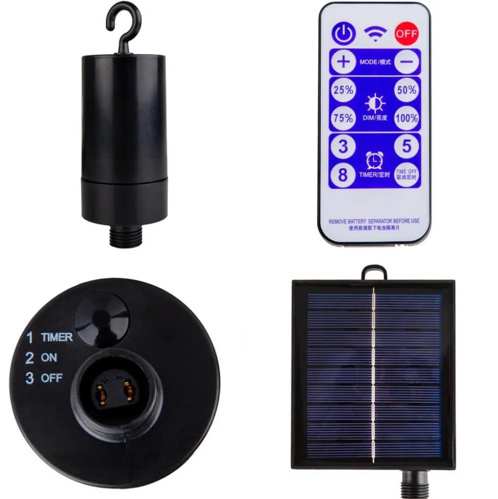 LED-lyskæde CADENA, 2.500 K, sort, 10 lyskilder, 10 m