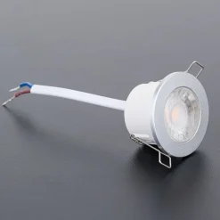 LED-møbelindbygningsspot Artist, sæt med 3, sølv