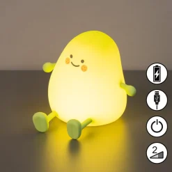 LED-natbordslampe mango, hvid, timer, dæmpbar