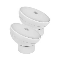 LED-natlampe Nova, sensor, hvid, plast, 2-pak