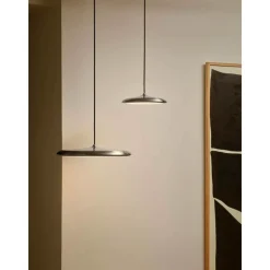 LED-pendellampe Artist, stålfarvet, Ø 40 cm, stål