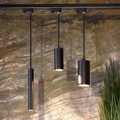 LED-pendellampe Lucea 3-faset 15W sort