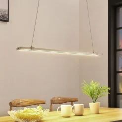 LED-pendellampe Tymon i bjælkeform, smal, udtræk