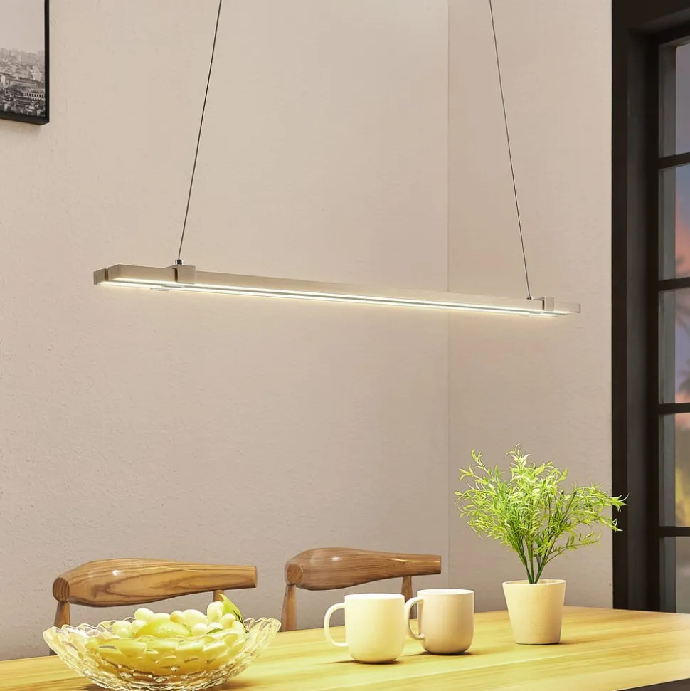 LED-pendellampe Tymon i bjælkeform, smal, udtræk