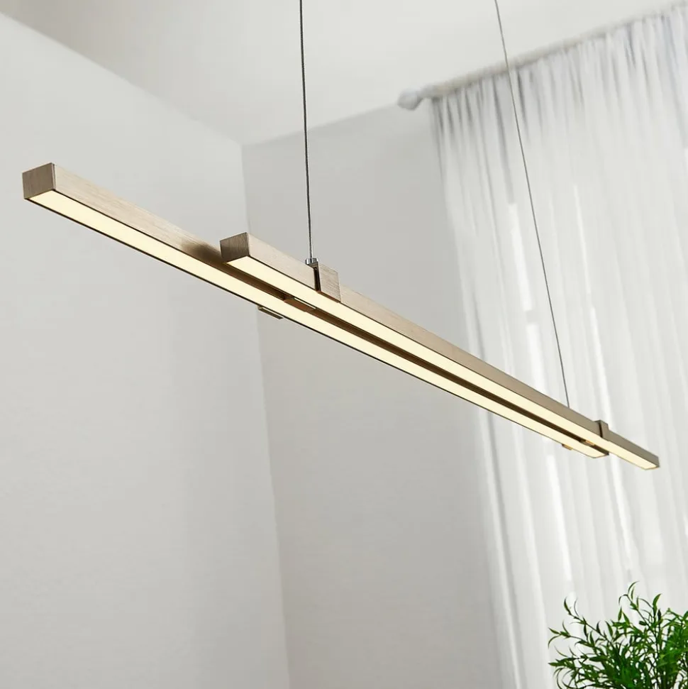 LED-pendellampe Tymon i bjælkeform, smal, udtræk