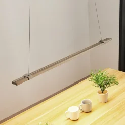 LED-pendellampe Tymon i bjælkeform, smal, udtræk