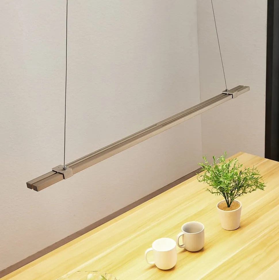 LED-pendellampe Tymon i bjælkeform, smal, udtræk