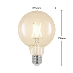 LED-pære E27 4 W 2.700 K G95 globe klar 2 stk