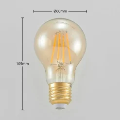 LED-pære E27 6,5 W 825 rav 3-trins-dæmper, 2 stk