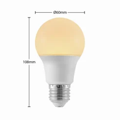 LED-pære E27 A60 4,9 W 3.000 K opal, sæt m. 3 stk