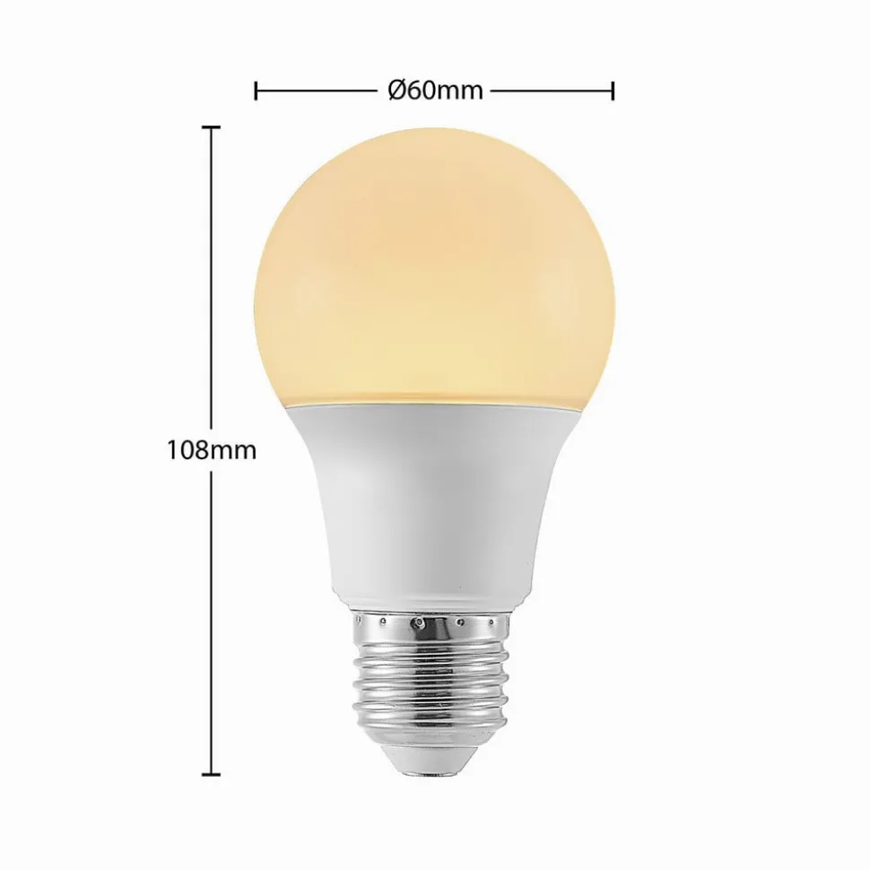LED-pære E27 A60 4,9 W 3.000 K opal, sæt m. 3 stk