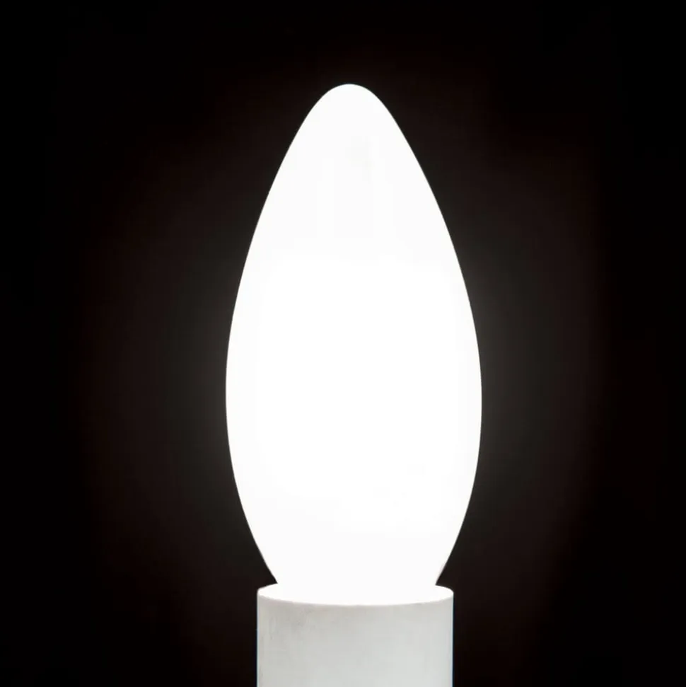 LED-pære E14 C35, mat, 6W, 2.700 K, 720 lm, dæmpbar