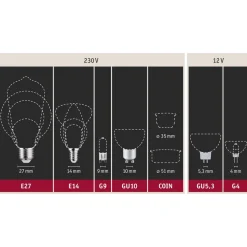 LED-pære E27 G125 827 6,5W Hovedspejl guld
