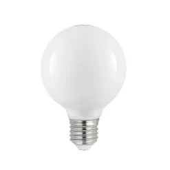 LED-pære E27 8W G80 2.700K dæmpbar, opal, sæt med 3 stk