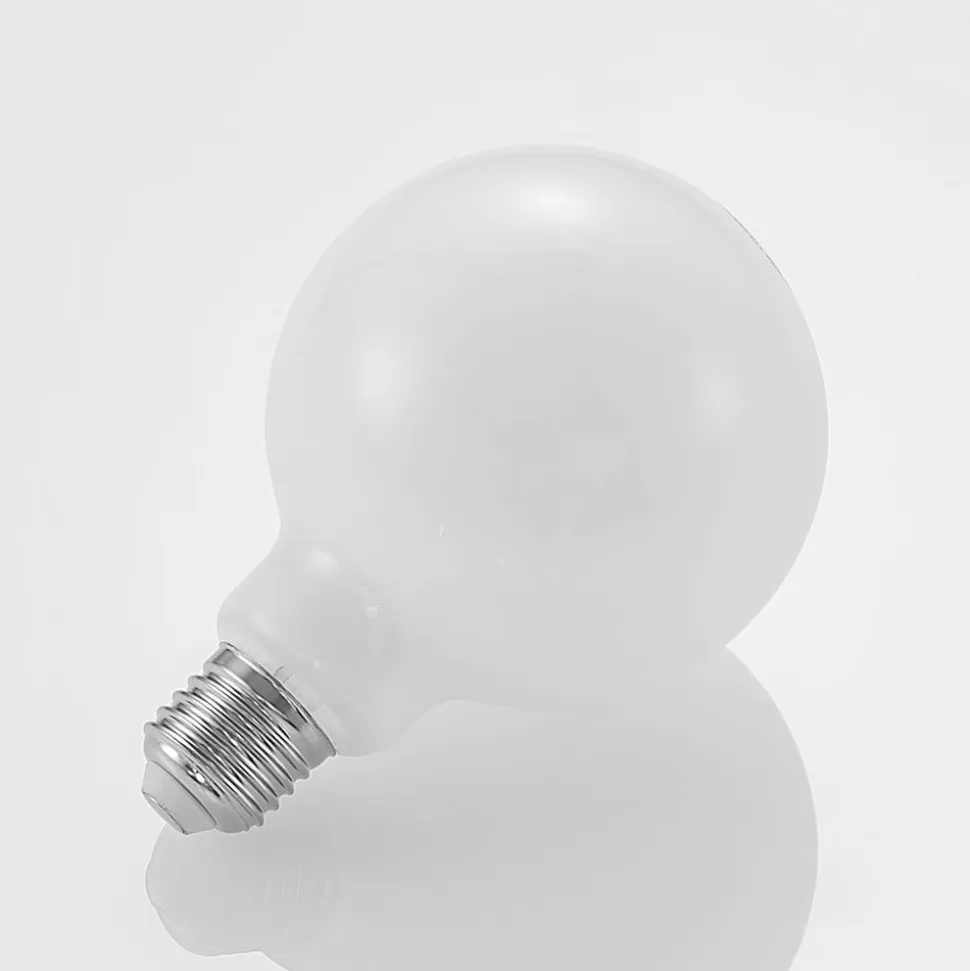 LED-pære E27 4W 2.700K G95 Globe, dæmpbar, opal